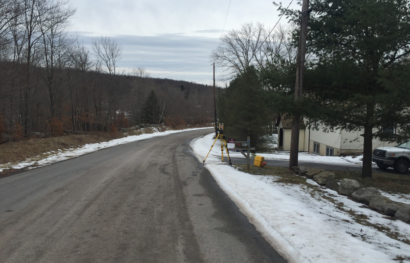 Road realignment survey using robotic total station