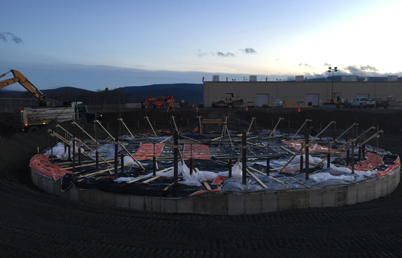 Construction stakeout project surveyed by Arrow Surveying